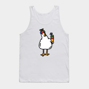 Propeller Hat Seagull With Ice Cream Tank Top